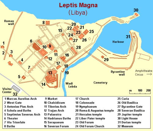 Map of Leptis Magna