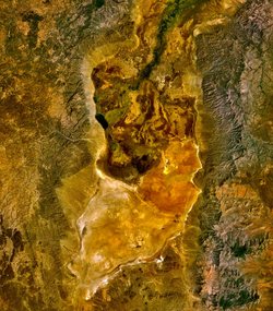 A NASA szatellitképe az egykori tóról