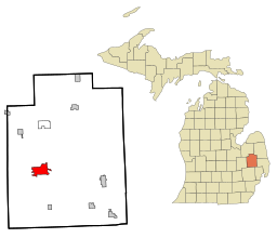 Lapeers beliggenhed i Lapeer County og Lapeer Countys beliggenhed i Michigan.