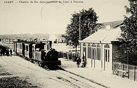 Un train de la ligne secondaire de Romery à Liart