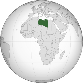 Location of Libya