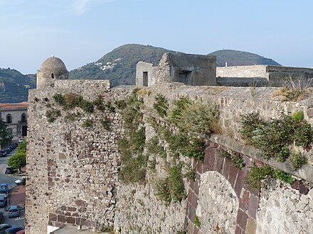 The 1556 fortifications, built atop ancient Greek walls.