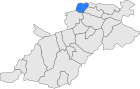 Ubicación del municipio en el mapa de la provincia