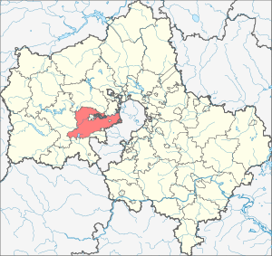 Distrito de Odintsovo en el mapa