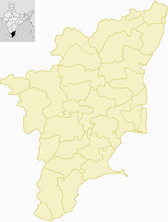 Տեղորոշման քարտեզ Հնդկաստան Թամիլնադ