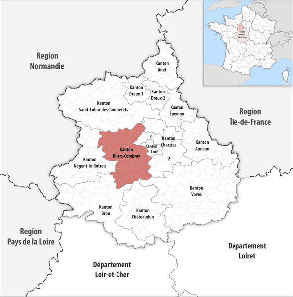 File:Locator map of Kanton Illiers-Combray 2019.png