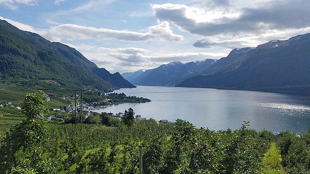 Hardanger is one of Norway's most important sources of fruit, providing about 40% of Norway's fruit production, including apples, plums, pears, cherri
