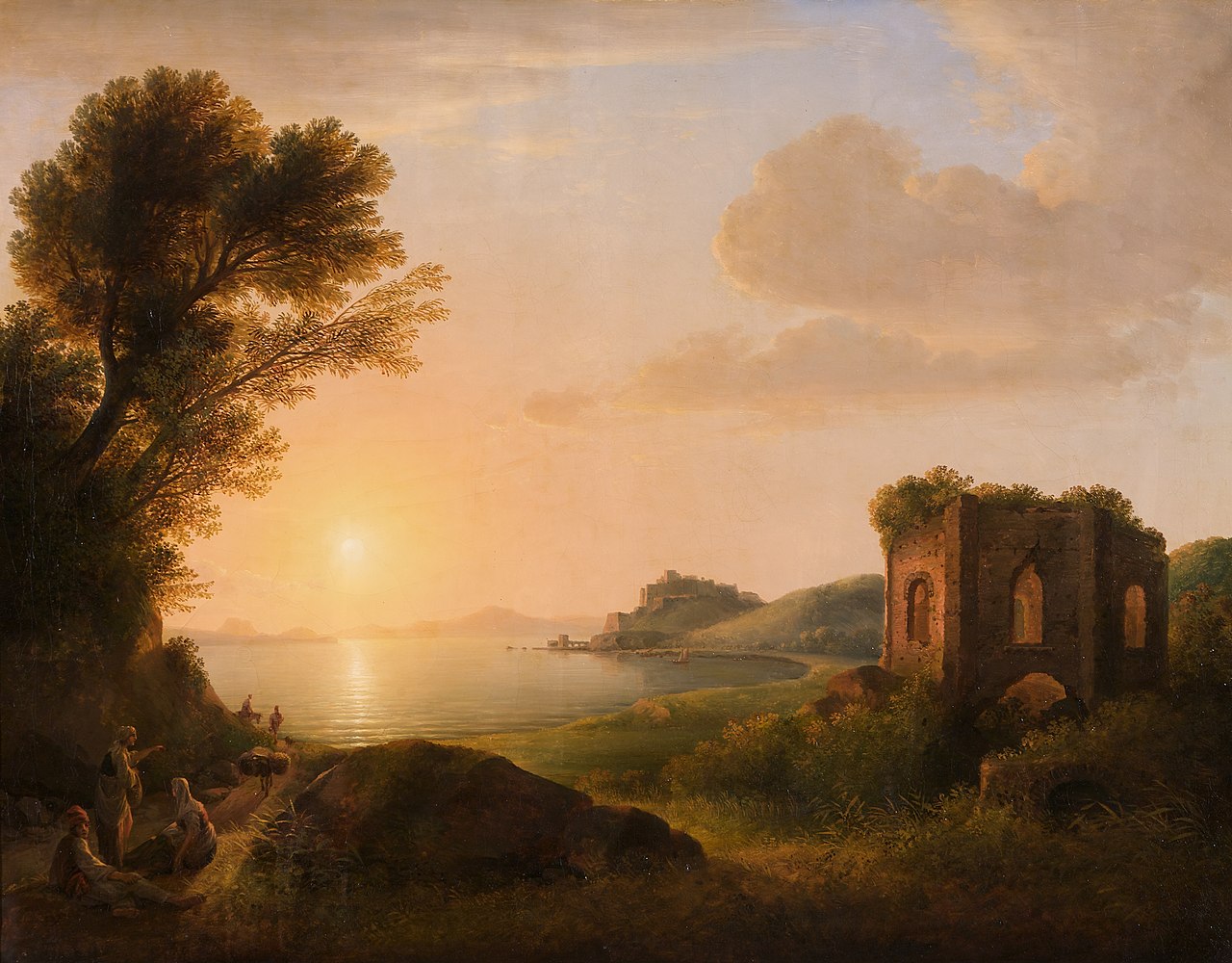 File:Lorenz Adolf Schönberger - Sonnenuntergang auf Capri - 4294