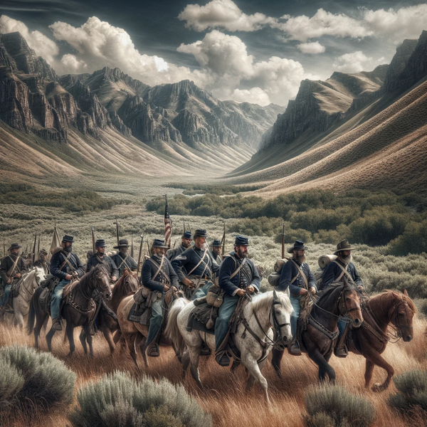 File:Lot Smith Cavalry in Utah Mountains AI Representation.webp