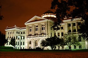 Lucas County, Ohio Courthouse at night.jpg