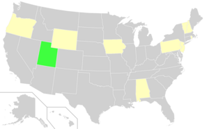 Certified for ballot (1 state, 6 electors)
Automatic write-in (9 states, 70 electors)
Not on ballot Lucifer Everylove Ballot Access.png