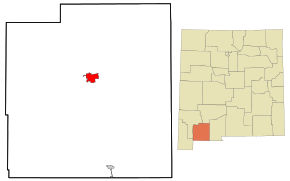 Poziția localității Deming, New Mexico