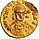 Moneta d'oro Solidus Theudebert I intorno al 534 (recto) .jpg