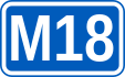 Highway M18 shield}}