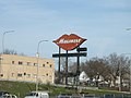 Magikist Lips sign formerly located on the Kennedy Expressway at Montrose Avenue in Chicago