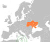 Location map for Malta and Ukraine.