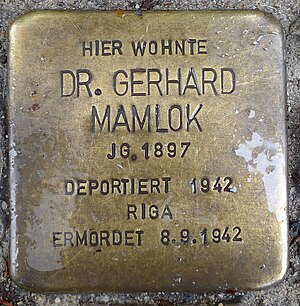 Liste Der Stolpersteine In Greifswald: Wikimedia-Liste