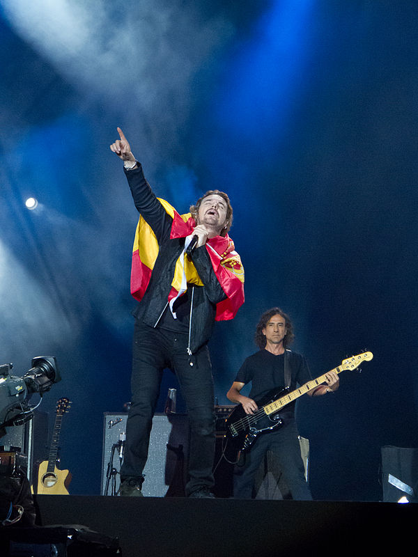 Lead singer Fher Olvera and Juan Calleros performing at Rock in Rio Madrid 2012