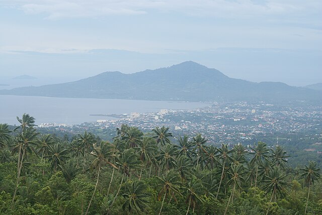 Manado and its bay taken from Tinoor village