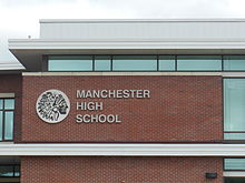 Asa de calouros da Manchester High School sign.jpg