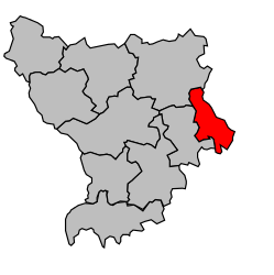 Cantone di Chazelles-sur-Lyon – Mappa
