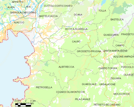 Mapa obce Grosseto-Prugna