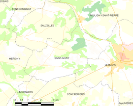 Mapa obce Saint-Aigny