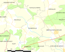 Mapa obce Thumeréville