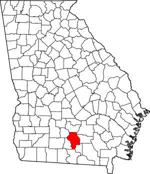 Map of Georgia highlighting Berrien County