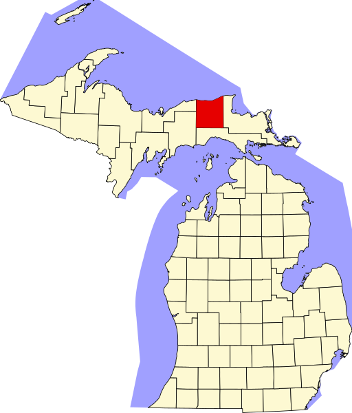 File:Map of Michigan highlighting Luce County.svg