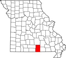 Map of Missouri highlighting Howell County.svg