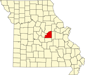 Map of Missouri highlighting Osage County.svg