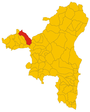 Map of comune of Bolotana (province of Nuoro, region Sardinia, Italy) - 2016.svg