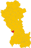 Map of comune of Tramutola (province of Potenza, region Basilicata, Italy).svg