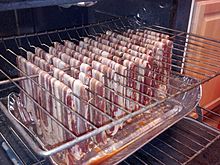 Bacon jerky being made with maple syrup and brown sugar. Maple brown sugar five spice bacon jerky.jpg
