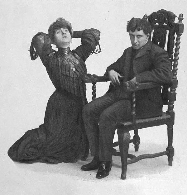 Mary Shaw and Frederick Lewis in a 1903 Broadway production