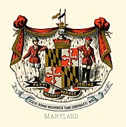 Maryland state coat of arms (illustrated, 1876)