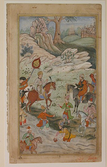 Бабур встречает Султан Али мирзу около Самарканда
