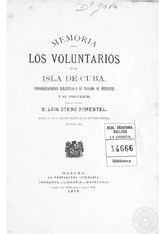 Memoria sobre los voluntarios de la isla de Cuba, 1876.