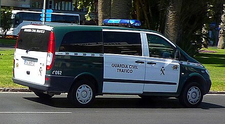 A traffic unit from the Civil Guard, the country's national gendarmery force (operating in 14 of the 17 autonomous communities)