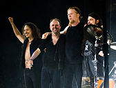 Kirk Hammett, Lars Ulrich, James Hetfield und Robert Trujillo (2008)