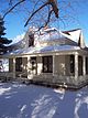 Vue de la ferme Michelsen, un lieu historique provincial de l'Alberta, situé dans le village agricole de Stirling