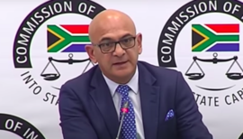 Moe Shaik at the Zondo Commission in 2019 Moe Shaik 2019.png