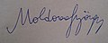 Moldova György aláírása