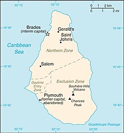 Location of Plymouth within Montserrat.