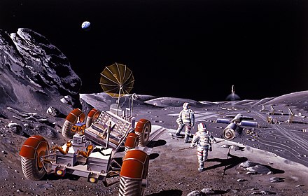 Artist's conception of a lunar base