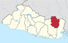Розташування департаменту Морасан на мапі Сальвадору