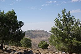 Vaizdas į Nebo kalną iš rytų