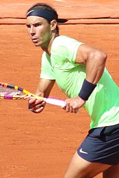 Nadal at the 2021 French Open.