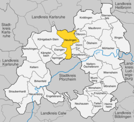 Kaart van Neulingen (Baden-Württemberg)